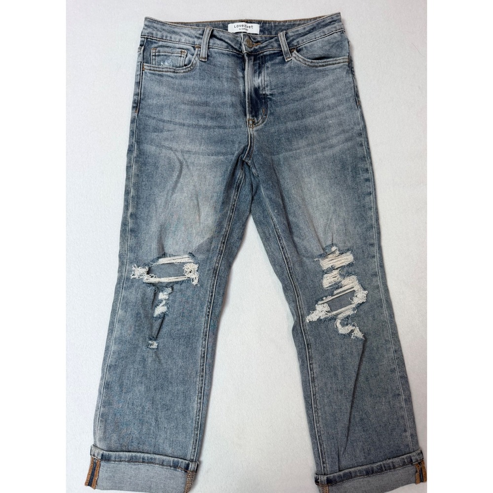 Lovervet by Vervet Distressed Straight Leg Jeans Medium Wash Size 29 LV1024